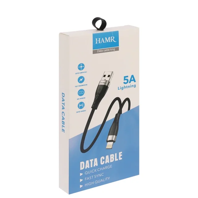 کابل تبدیل USB به لایتنینگ هامر مدل M-C (5A) طول 1 متر